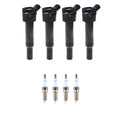 Set of 4 Ignition Coils & Spark Plugs for Hyundai Elantra (2011–2016)