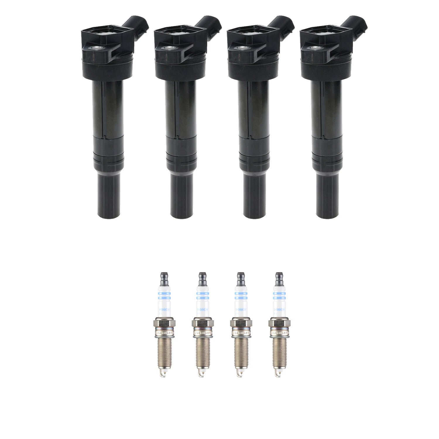 Set of 4 Ignition Coils & Spark Plugs for Hyundai Elantra (2011–2016)