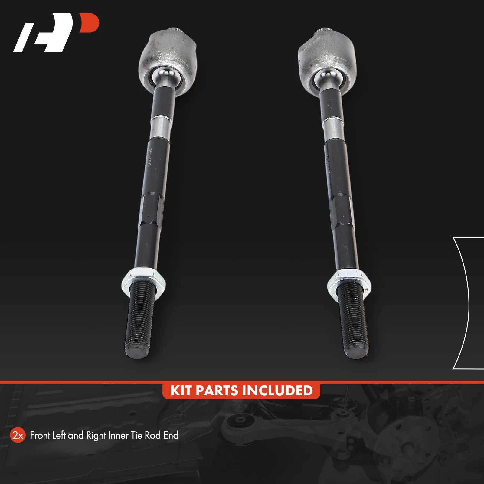 2X Front Inner Side Tie Rod End for Nissan Altima (1993-1996)