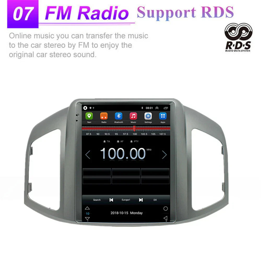 9.7" Vertical Car Stereo Radio GPS for Chevrolet Captiva (2011-2017)
