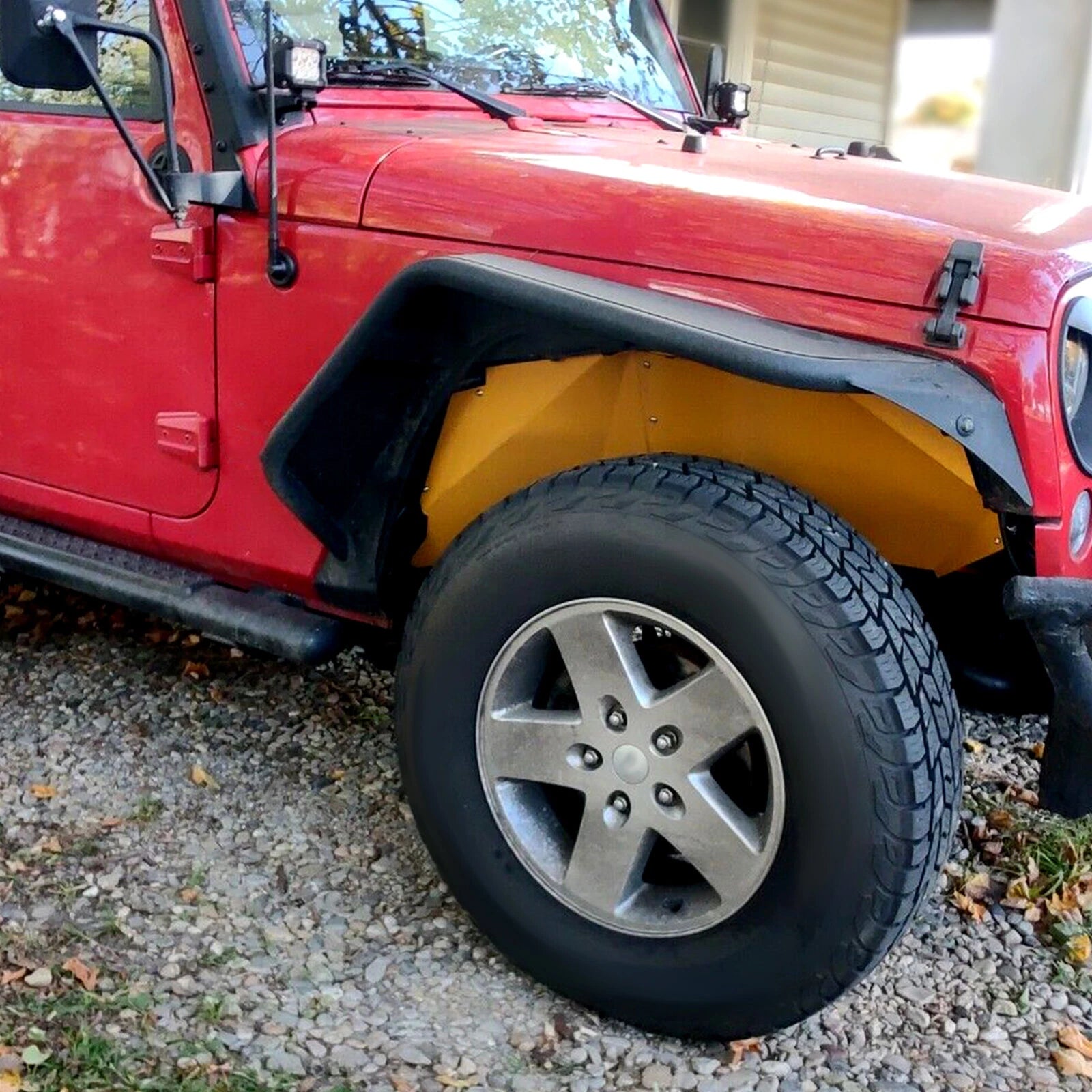 Set of 2 Front & Rear Inner Fender Mud Guards for Jeep Wrangler JK (2007–2018)