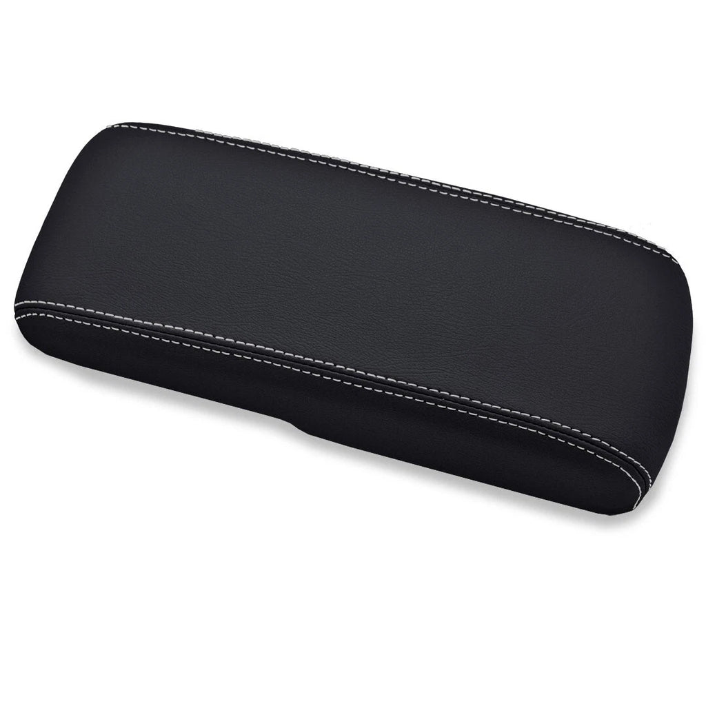 Leather Console Armrest Cover for Chevrolet Colorado (1995–2005) White Stitch