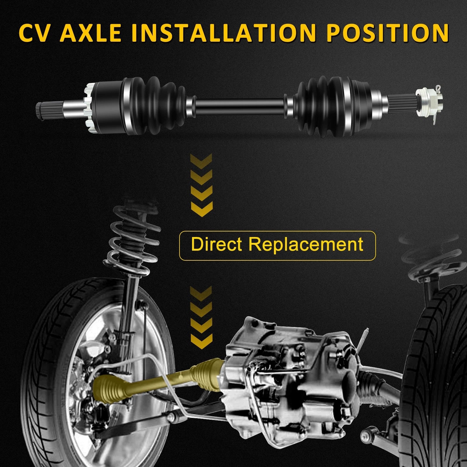 2X Front CV Axle for Kawasaki Prairie 360 650 700