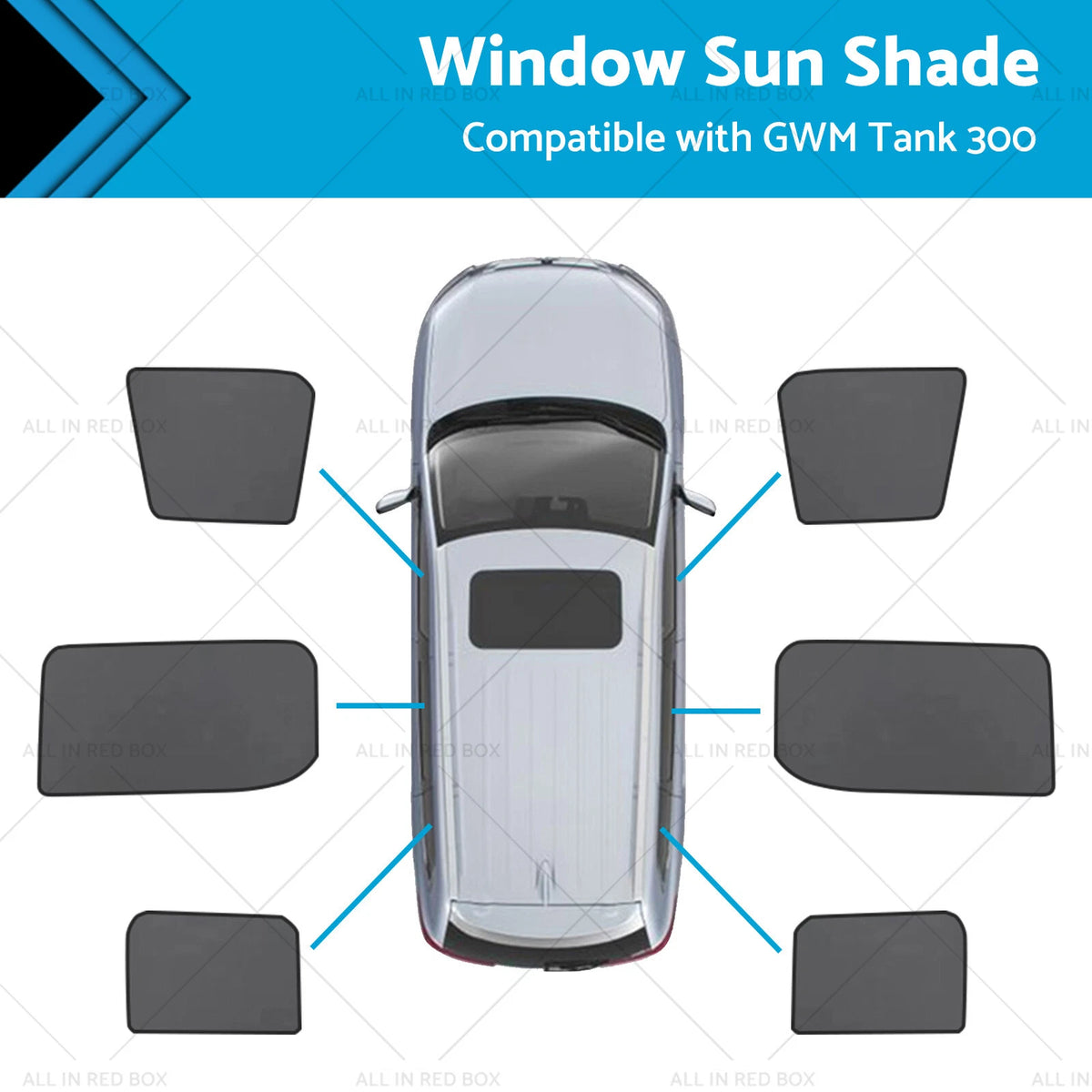 Car Window Mesh Blind for GWM Tank 300 (2023–2024) Magnetic Sun Shade