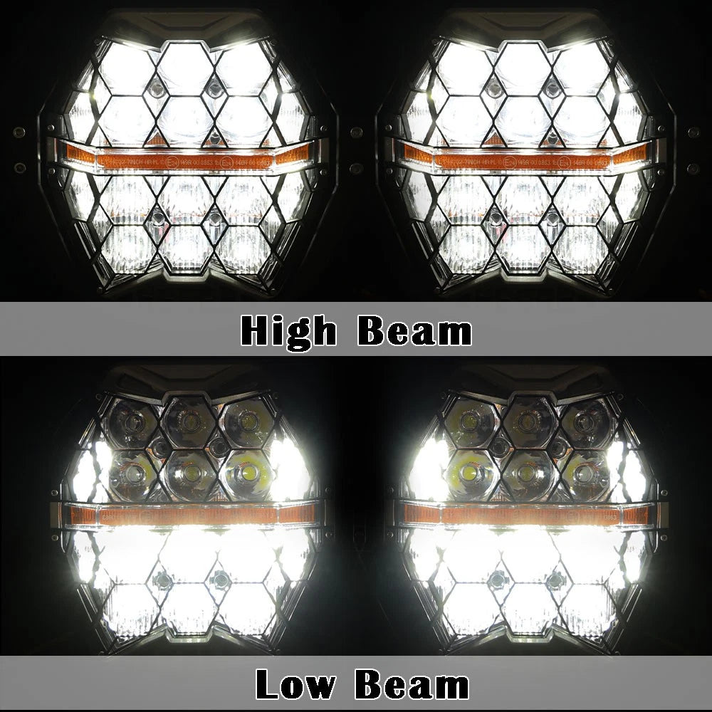 240W LED Dual Headlight for Harley Road Glide (2015–2024)