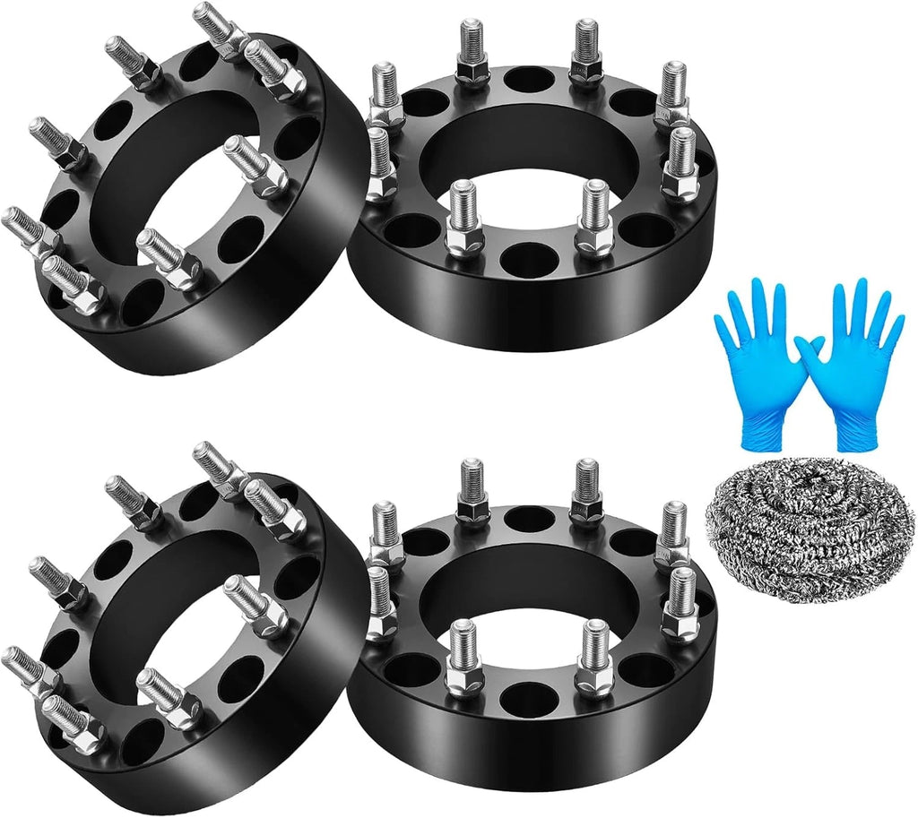 4X 2 Inch Wheel Spacers 8x180 14x1.5 for GMC Sierra, Chevy Silverado 2500 HD (2001–2023)