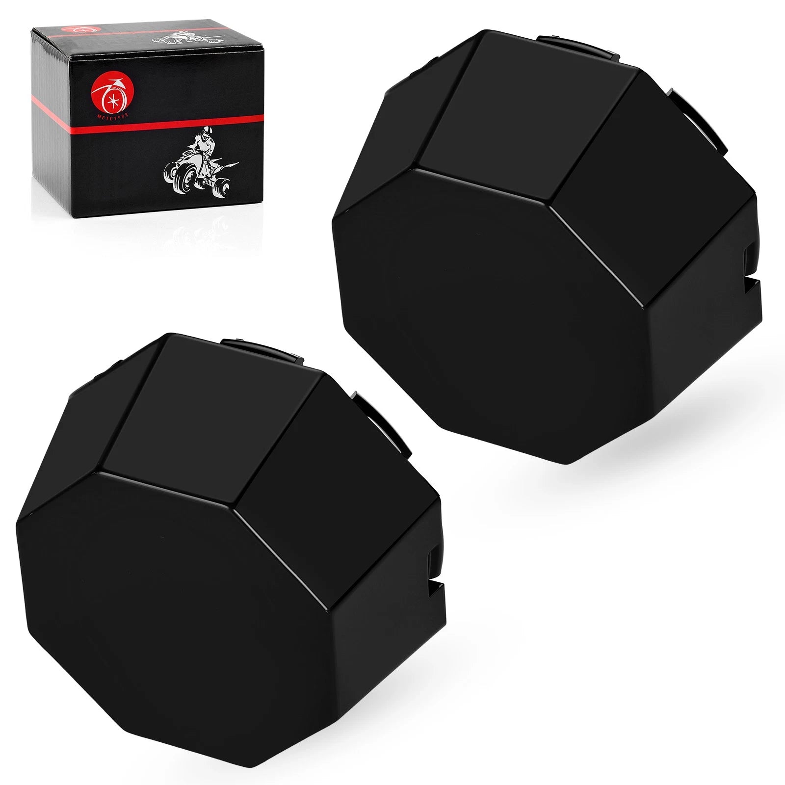 2Pcs Matte Black Hub Cap Cover for Polaris Sportsman 570 (2015–2025) 5451374-458