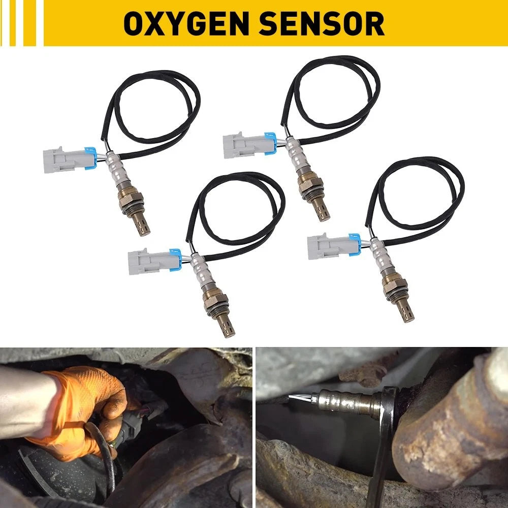 Set of 4 Oxygen Sensors for 2003-2005 Cadillac GMC Chevrolet V8 5.3L EXV