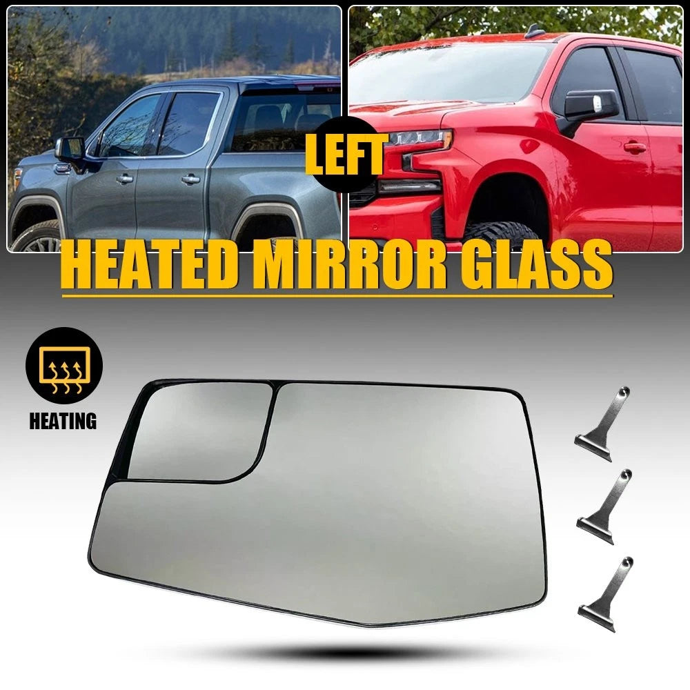 Heated Side Mirror Glass for Chevy Silverado GMC Sierra (2019–2023)