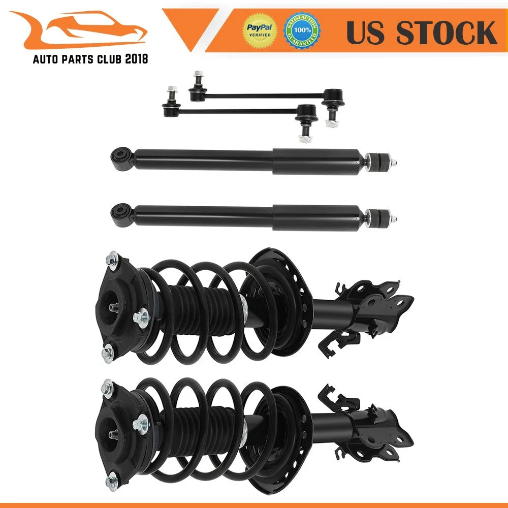 Front Struts & Rear Shocks for Nissan Sentra (2014–2019) w/Coil Spring & Sway Bars