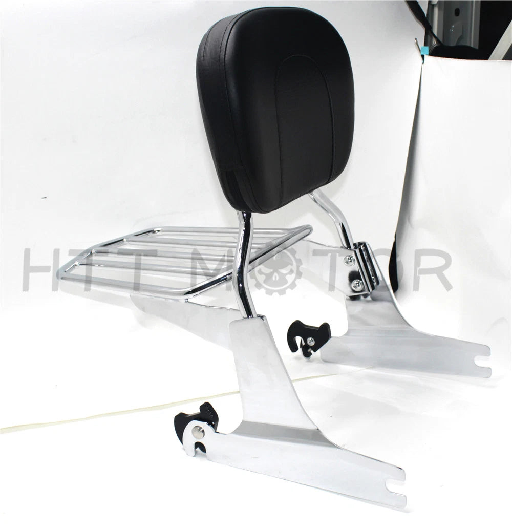 Detachable Sissybar Backrest Luggage Rack for Harley FXST FXSTB FXSTS (2006–2017)