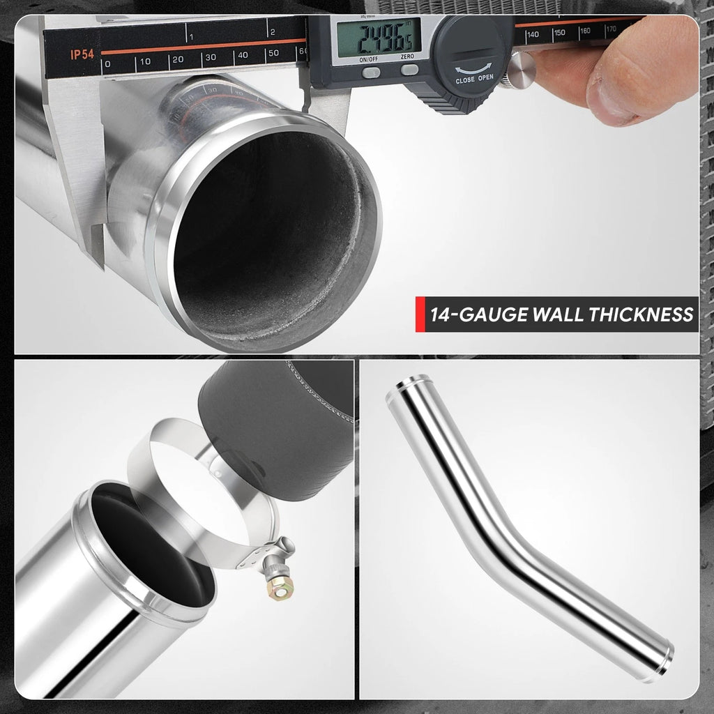 2.5" OD Aluminum Intercooler Pipe Exhaust Turbo Hose for