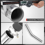 2.5" OD Aluminum Intercooler Pipe Exhaust Turbo Hose for