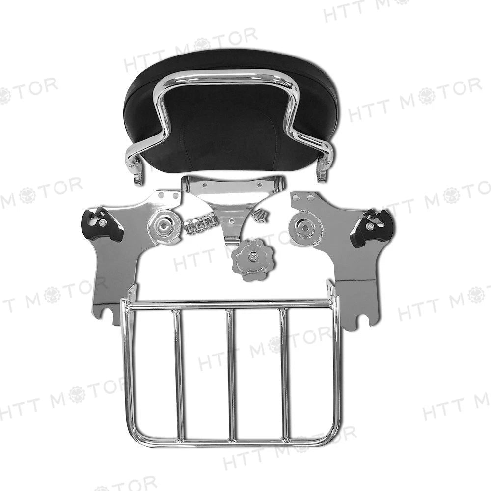 Detachable Sissy Bar Backrest Luggage Rack for Harley Road King Electra (1997–2008)