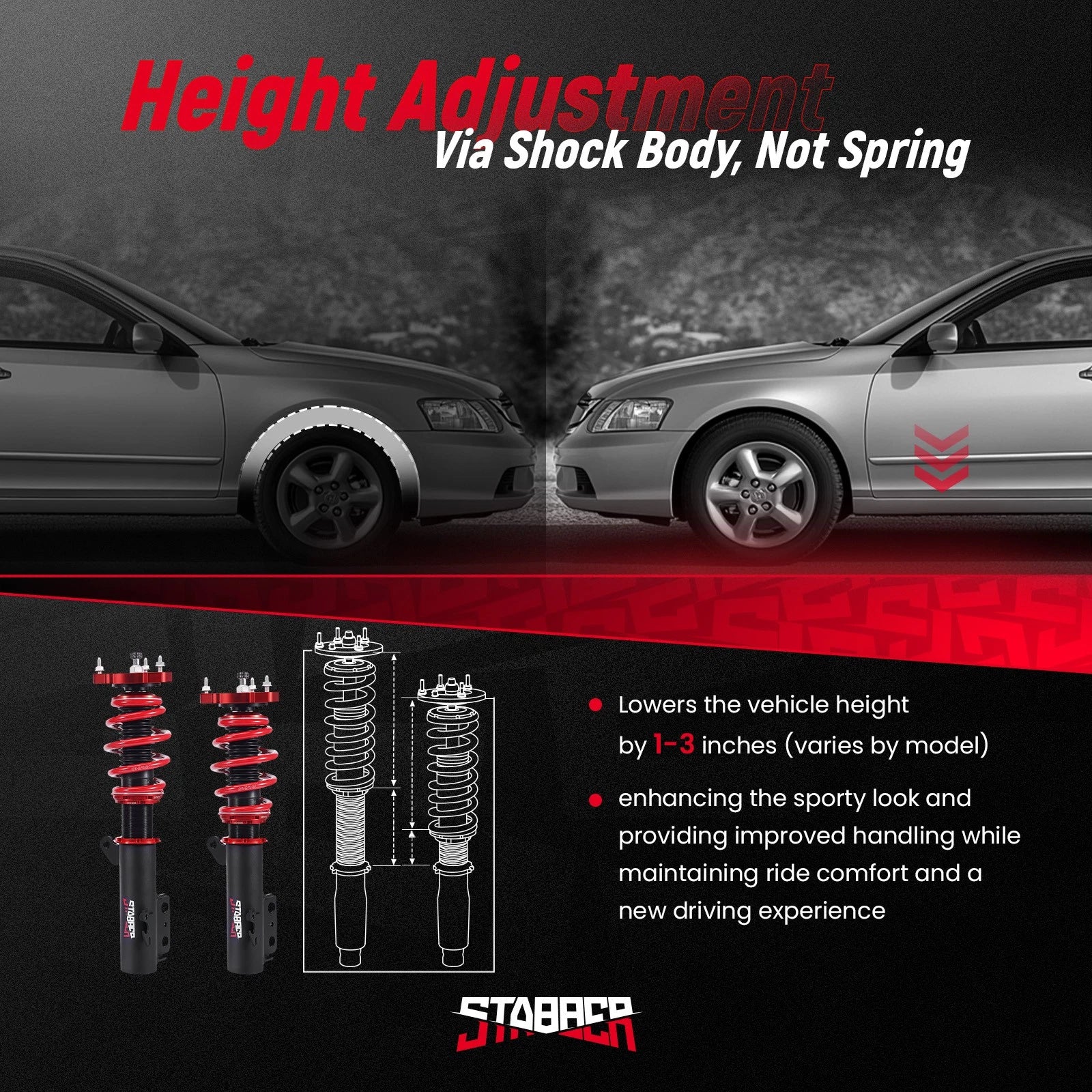Coilovers Suspension Lowering Kit for Corolla Sedan (2020-2023)