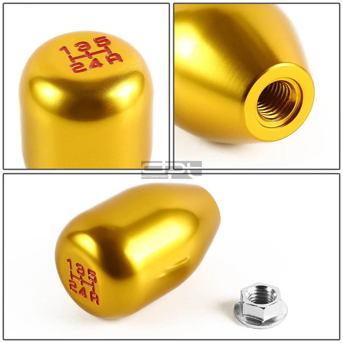 Gold Racing Manual 5-Speed Shift Knob for Honda Civic/CRX Acura Integra (1988–2000)