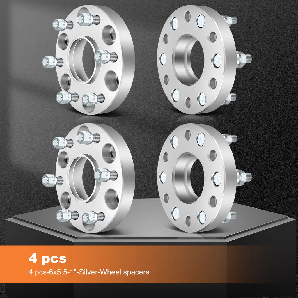 4X 1" Wheel Spacers 6x5.5 12x1.25 for Nissan Titan Armada Infiniti QX56