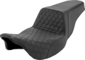 SADDLEMEN Step-Up Seat for FL (2008–2024) 808-07B-177, Honeycomb, Black Stitching