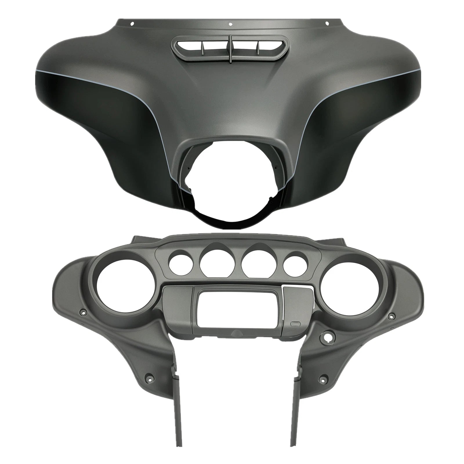 Inner Outer Fairing for Harley Street Tri Glide (2014–2023) Charcoal Denim/Black Denim