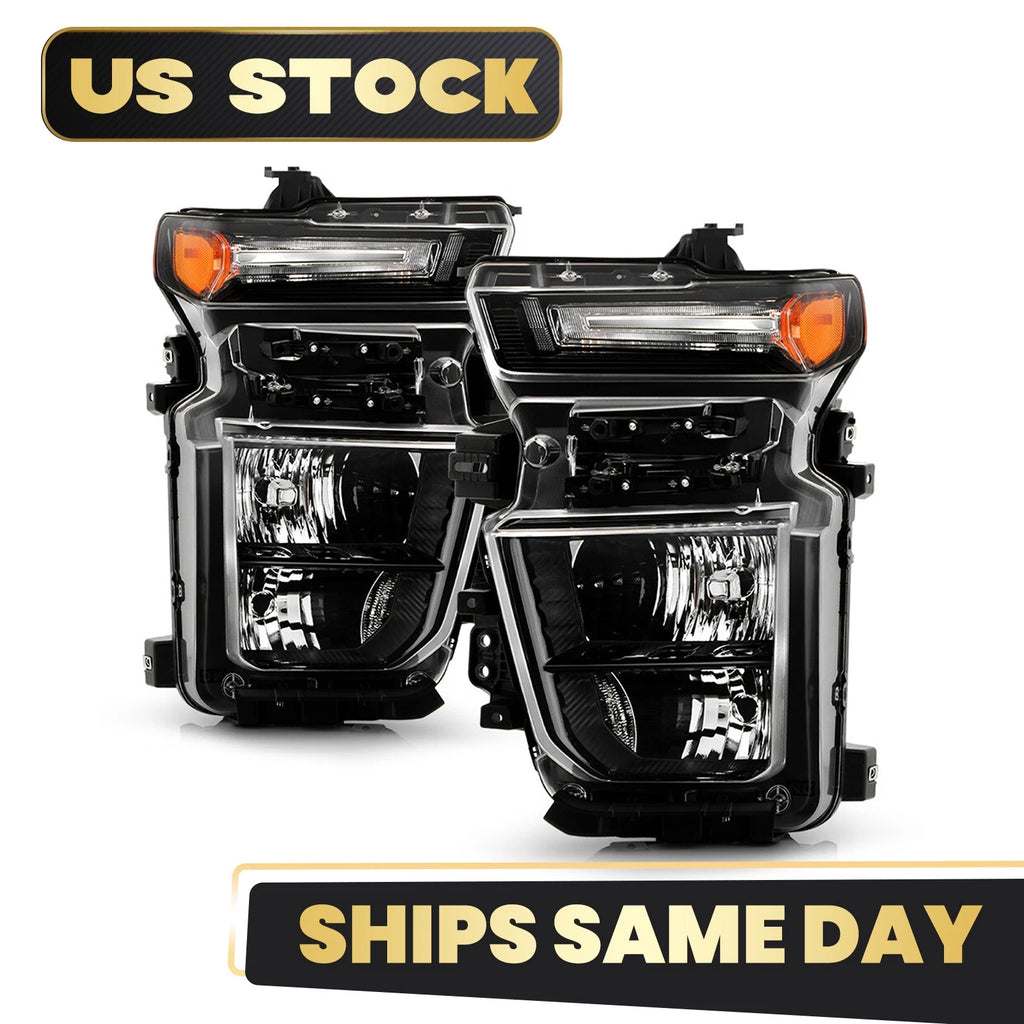 Set of 2 Halogen Headlights for Chevy Silverado 2500HD 3500HD (2020–2023)