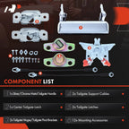 Tailgate Hardware Rebuild Kit with Cable for Ford F-150 F-250 (1988–1996)