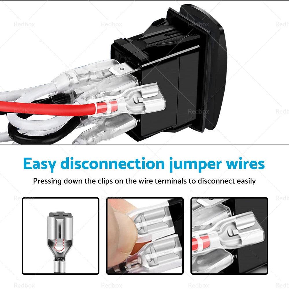 7-Pin Winch In/Out Rocker Switch for 12V-24V Vehicles (LED)