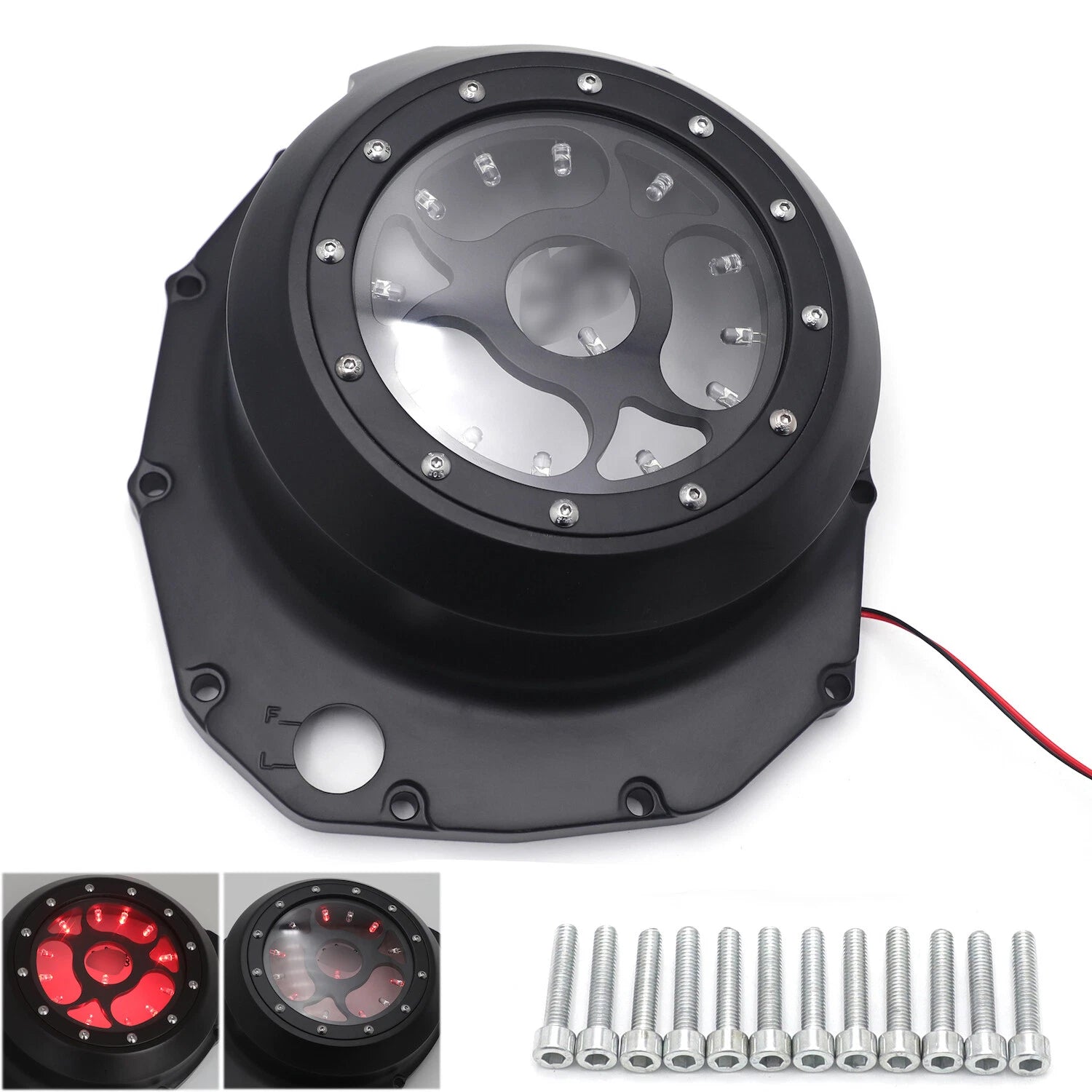 Sequential LED Engine Clutch Cover for Suzuki GSXR1300 Hayabusa (1999–2020)