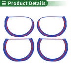4 x Car Headlight Trim Bezels for Dodge Challenger (2015-2024) ABS Blue
