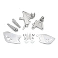 Silver Front Driver Footrest Pedals Bracket for Kawasaki Ninja ZX-10R (2011–2020)