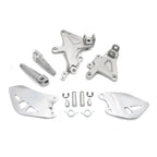 Silver Front Driver Footrest Pedals Bracket for Kawasaki Ninja ZX-10R (2011–2020)