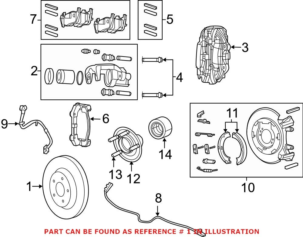 Genuine OEM Rear Disc Brake Rotor for Dodge Durango (2011–2023) 52124763AD