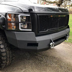 Black Steel Front Bumper for Chevrolet Silverado 2500 3500 (2007–2010)