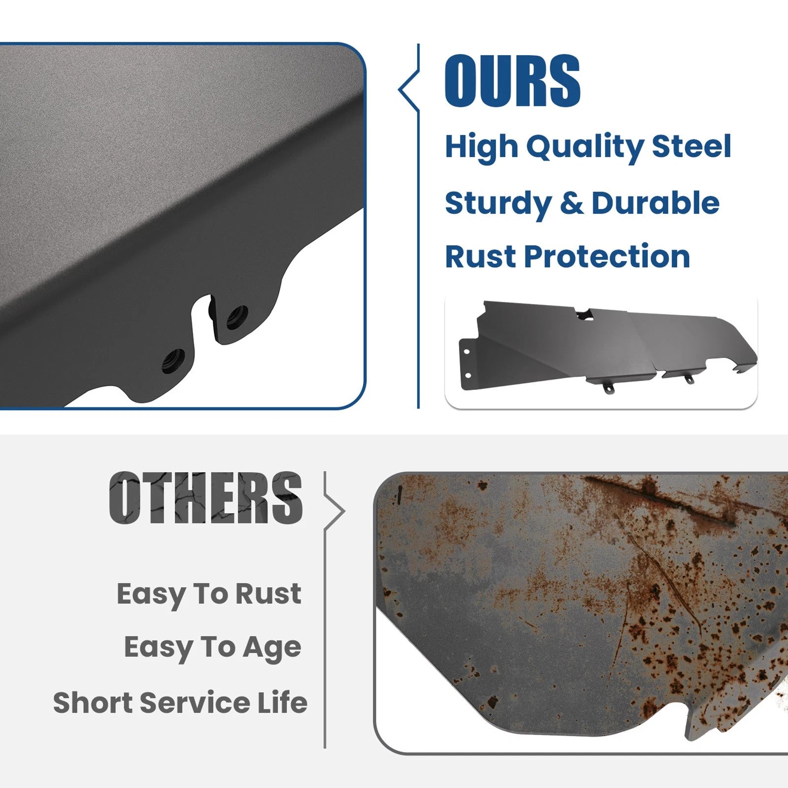 Gas Tank Skid Plate for Jeep Wrangler JK 4WD 4-Door (2007–2018)