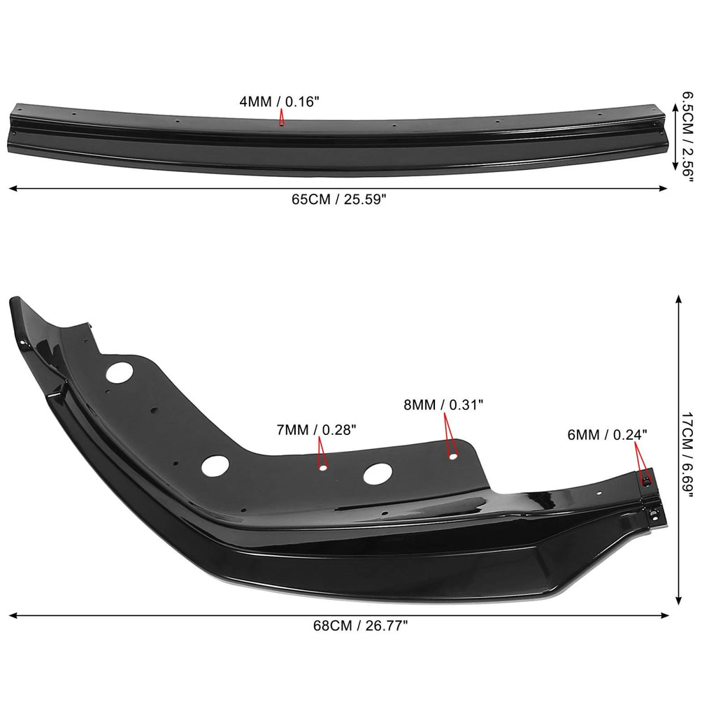Set of 2 Glossy Black Front Bumper Lip Splitters for BMW 3 Series G28 (2019–2021) 747709127620