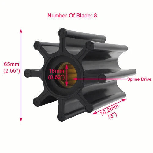 Inboard Diesel Cooling Water Pump Impeller for Volvo D6-280 D6-310 D6-330 (21219723 3N5895)