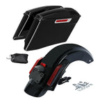 4" Extended Hard Saddlebags & Rear Fender for Harley Touring Glide (2014–2024)