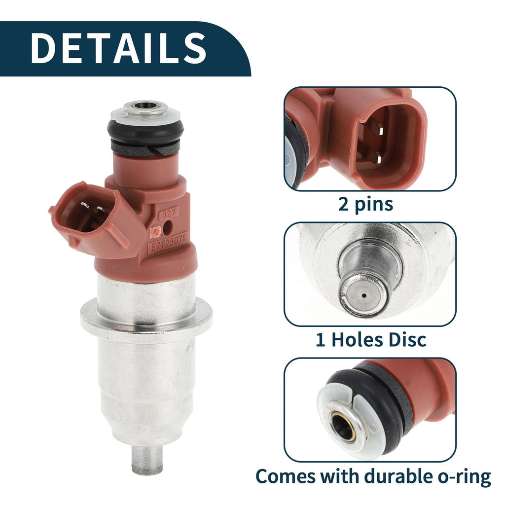 Fuel Injector E7T05073 for Mitsubishi 6G73 2.5L (1990–1996) Red