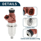 Fuel Injector E7T05073 for Mitsubishi 6G73 2.5L (1990–1996) Red