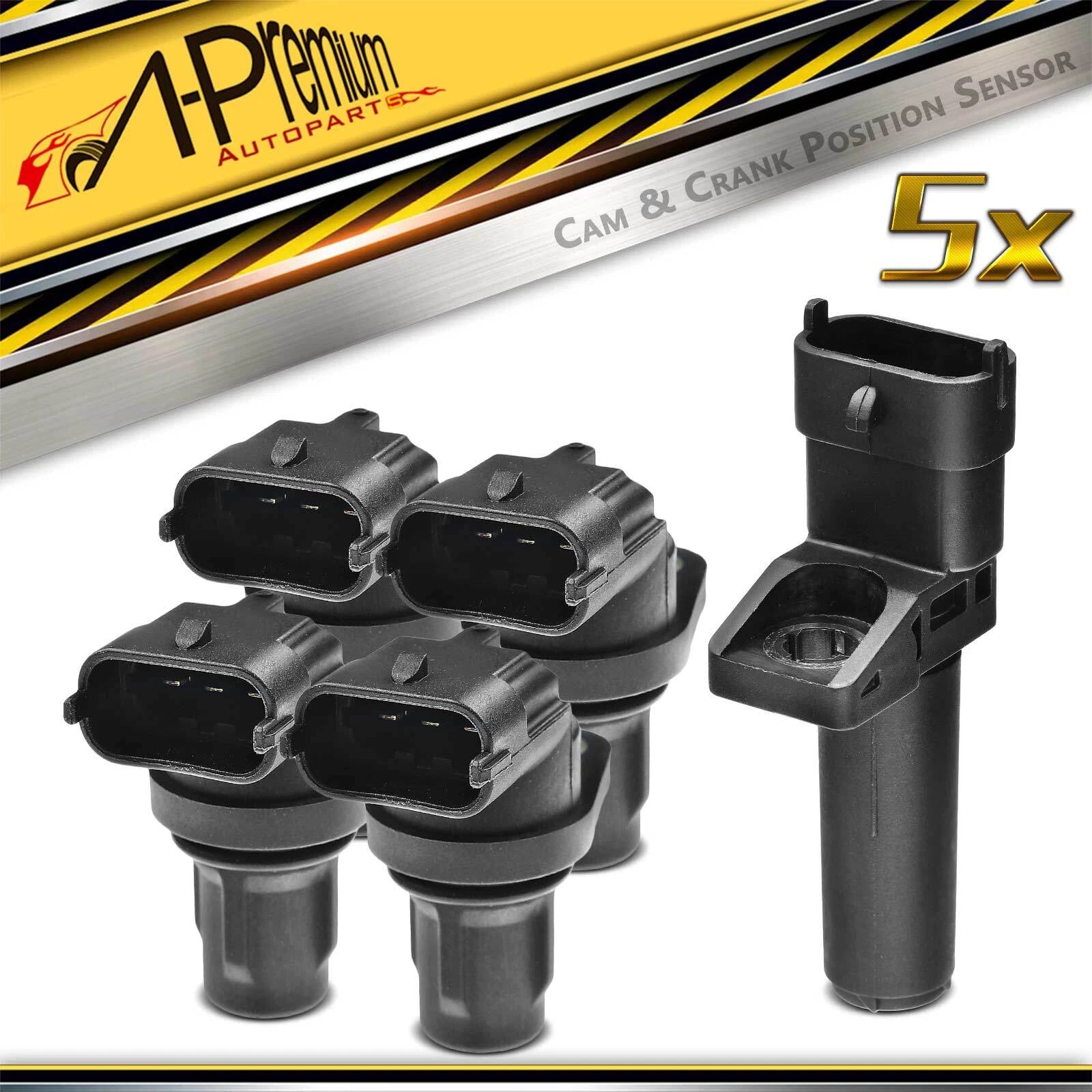 Set of 4 Camshaft & 1 Crankshaft Position Sensors for Benz E350 (2006–2010)