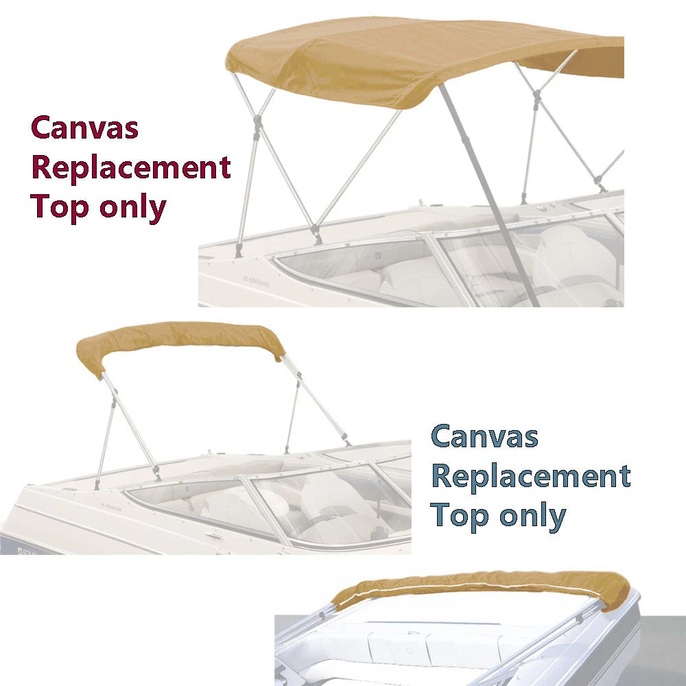 Bimini Top Boat Cover for 3 Bow (72"L x 36"H x 67"-72"W)