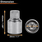 308 Wheel Lock Lug Nut for Mercedes-Benz (Locking Nut Key Socket)