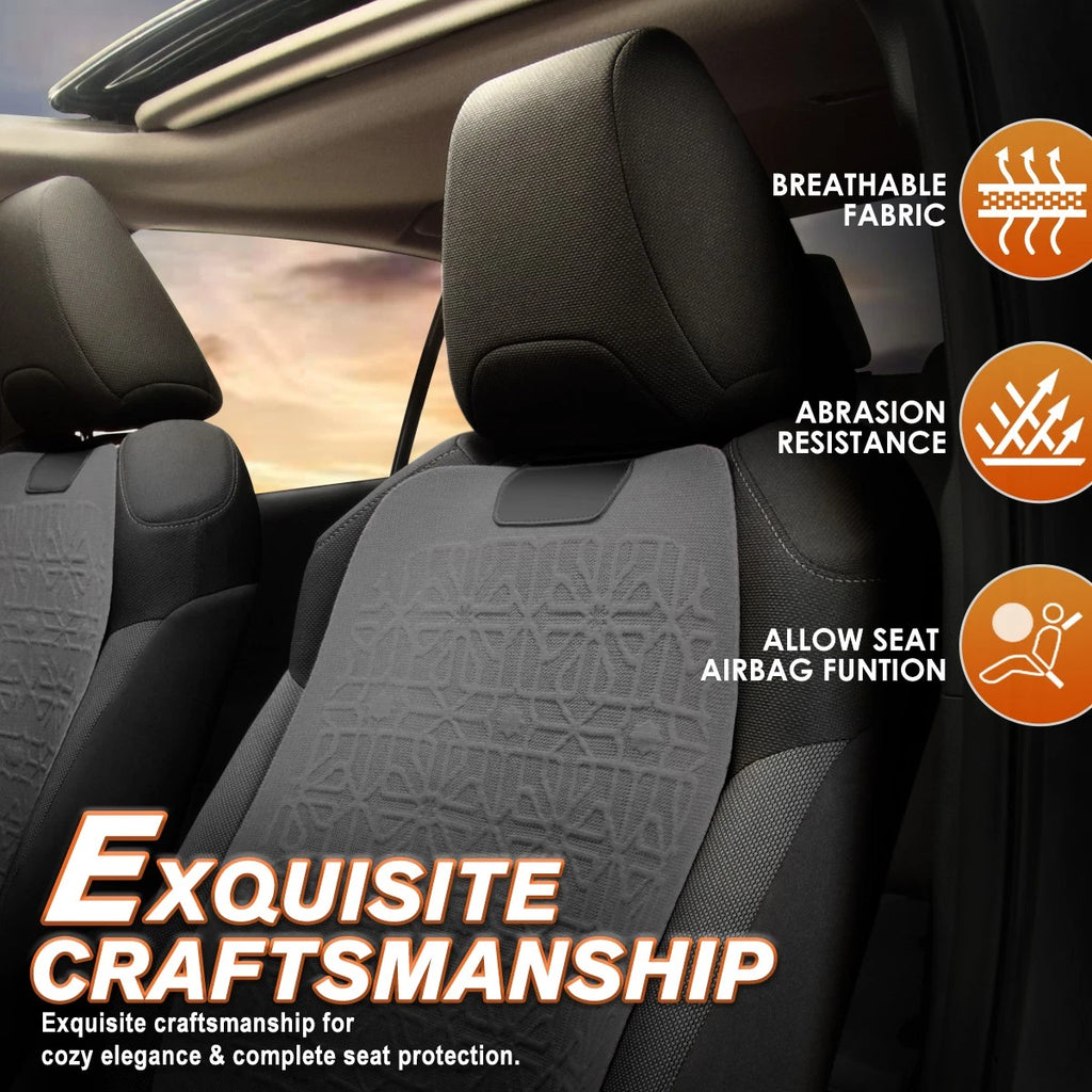 Front Row Bucket Seat Cover for Universal Vehicles (Protex Series, Grey)