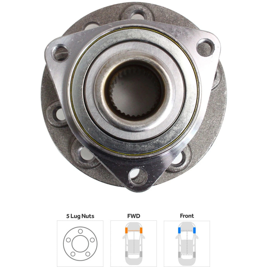 Wheel Hubs for Saab 9-5 (2002–2009) Front LH & RH 5 Lug with Bearing