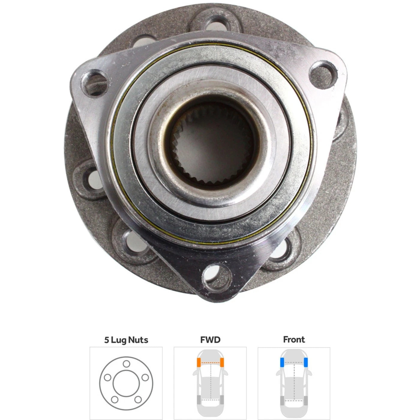 Wheel Hubs for Saab 9-5 (2002–2009) Front LH & RH 5 Lug with Bearing