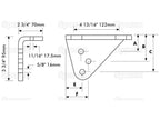 R/H Stabiliser Bracket for Ford 2000 3000 4000 Tractors (2000–4000)