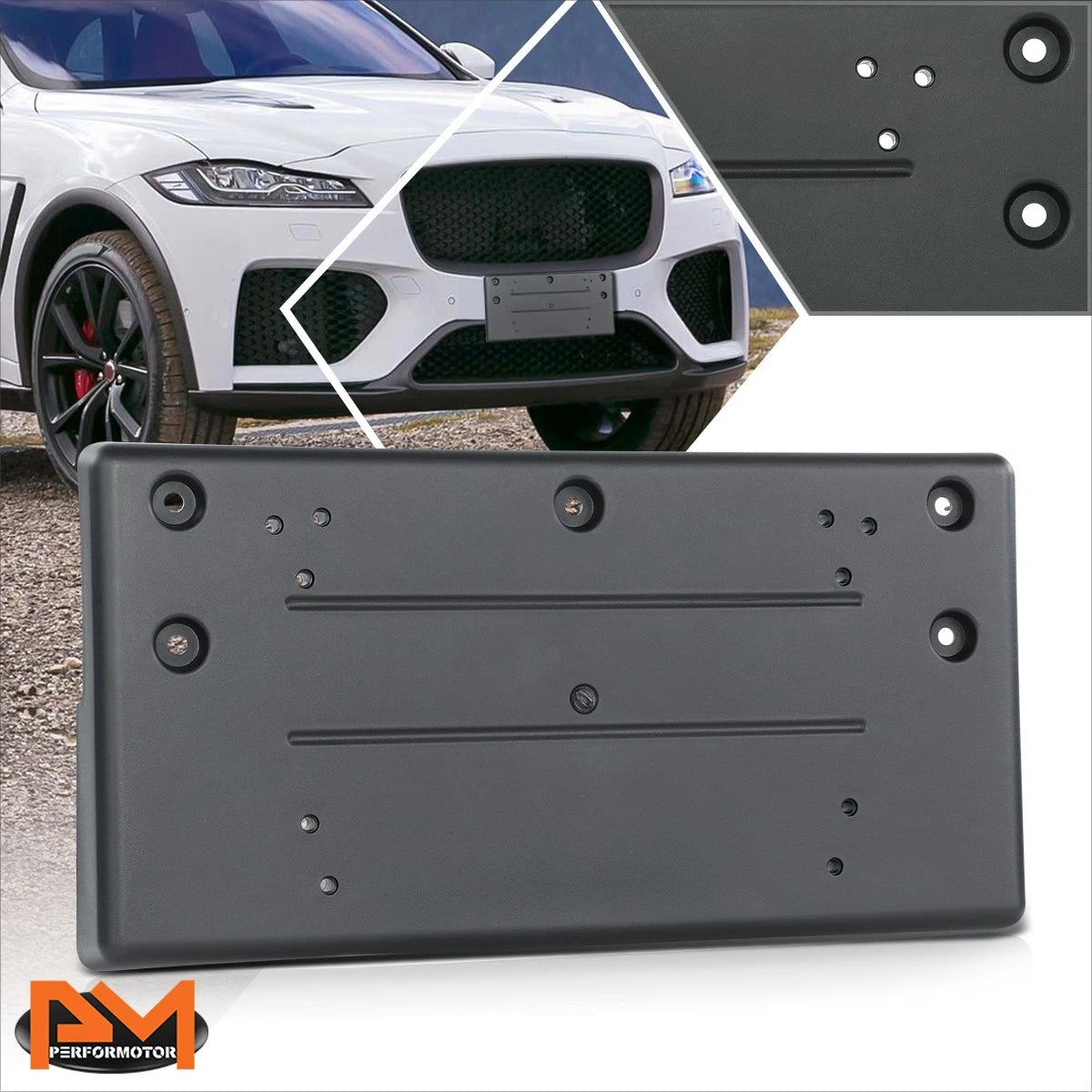 Front Bumper License Plate Mounting Bracket for Jaguar F-Pace (2017–2020)