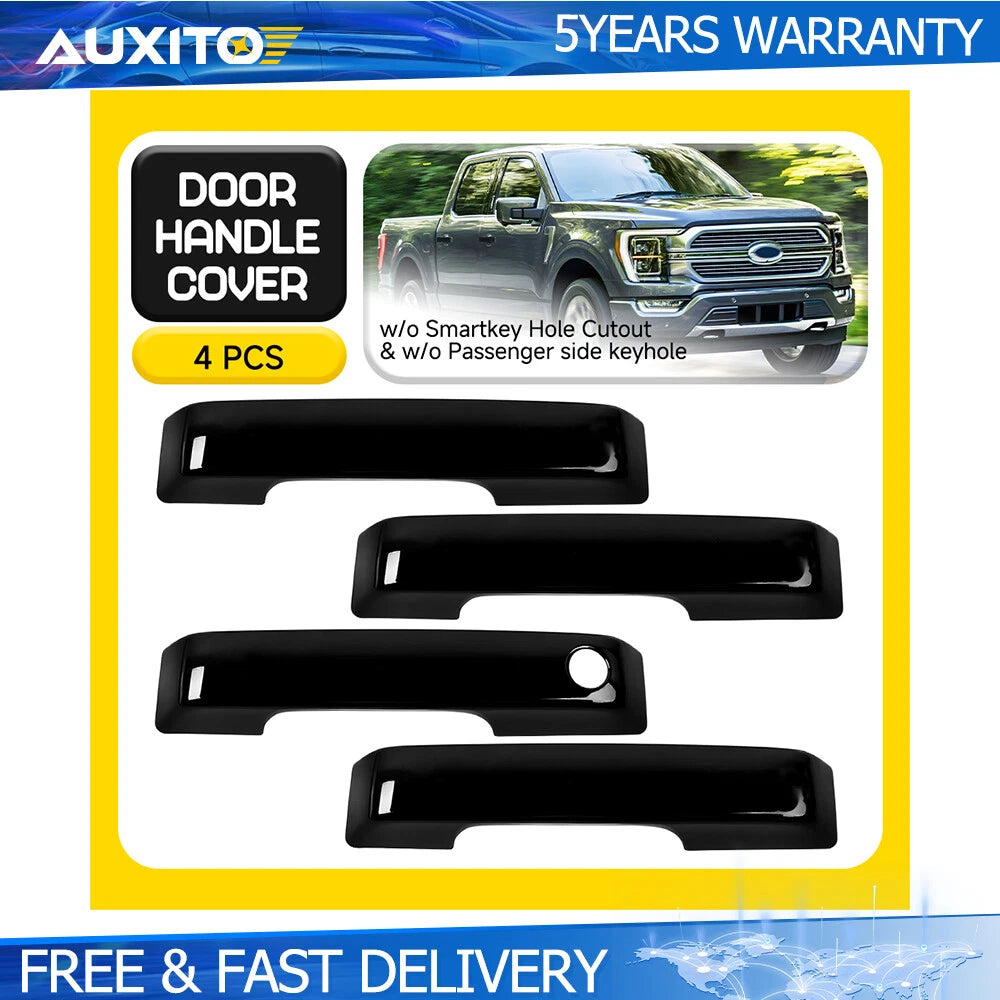 Gloss Black Door Handle Covers for Ford F150 (2021–2024)