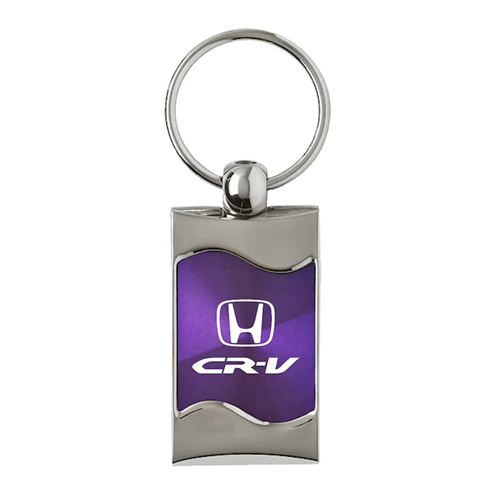 Purple Rectangular Wave Keychain - Officially Licensed for Honda CR-V