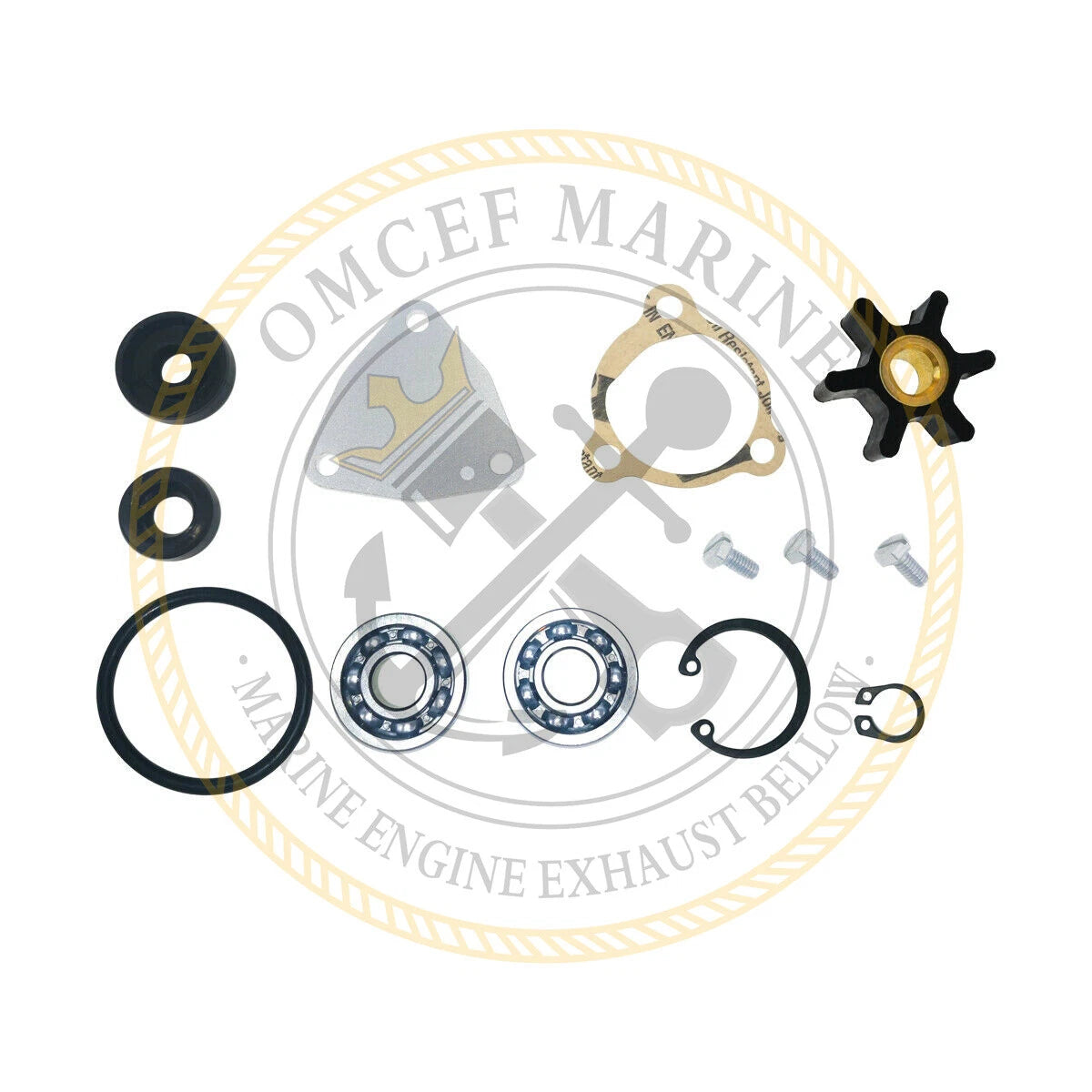 Engine Cooling Pump Repair Kit for Yanmar Marine 1GM (128170-42200, 128176-42071)