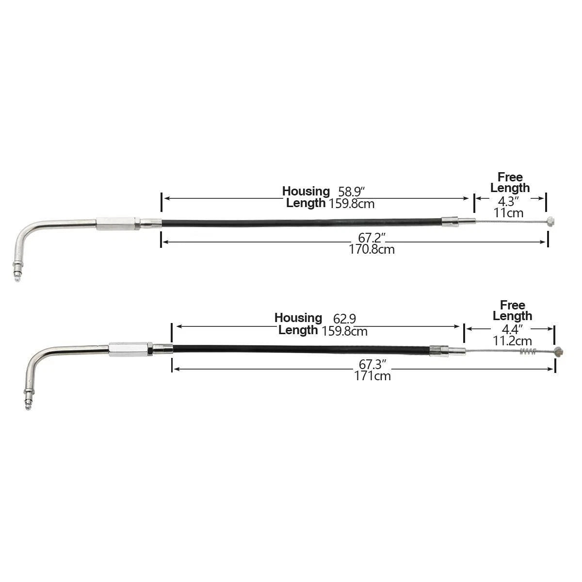 Throttle Cable for Harley Sportster XL883 XL1200 XR1200 (170cm)